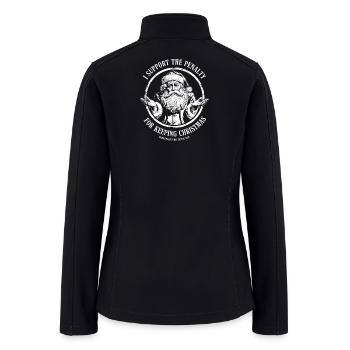 Santa Circle Emblem - Women’s Soft Shell Jacket - black - Back