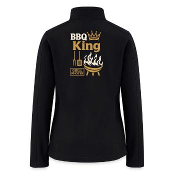 BBQ King Grill Master Crown Design T-Shirts - Women’s Soft Shell Jacket - black - Back
