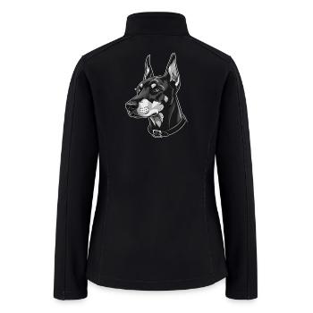 Majestic Doberman Portrait - Women’s Soft Shell Jacket - black - Back