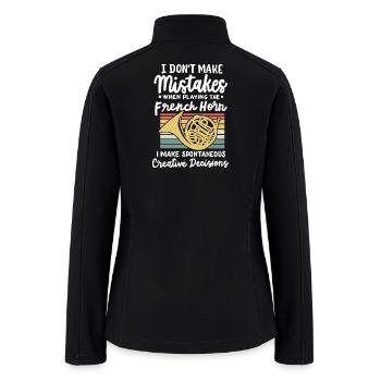 French Horn Player Hornist - Women’s Soft Shell Jacket - black - Back