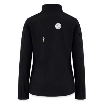 Ripple XRP Rocket Spaceship CryptoCurrency - Women’s Soft Shell Jacket - black - Back