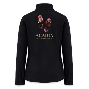 Sunset Footprint Design for Adventure Wear - Women’s Soft Shell Jacket - black - Back