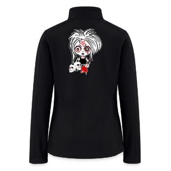 Hexed Doll: Gothic Skull Candles - Women’s Soft Shell Jacket - black - Back