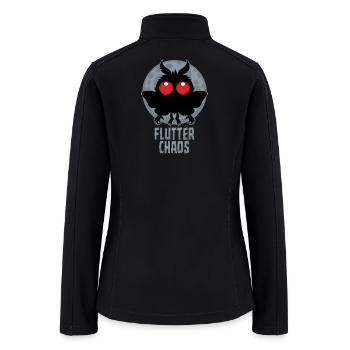 Flutter Chaos Mothman Cryptic Legend - Women’s Soft Shell Jacket - black - Back