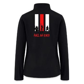 Black_White_and_Red_Concert_Band_T-shirt_Design - Women’s Soft Shell Jacket - black - Back