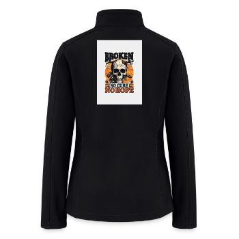 Broken No Cure No Hope Skull - Women’s Soft Shell Jacket - black - Back