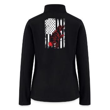 USA Flag Patriotic Break Dancer - Women’s Soft Shell Jacket - black - Back