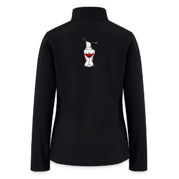 Wineglass Femme Silhouette - Women’s Soft Shell Jacket - black - Back