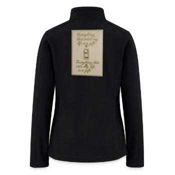 Inspirational Quote Light Switch Design - Women’s Soft Shell Jacket - black - Back
