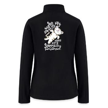 Soft kitty  Warm kitty  Little ball of fun - Women’s Soft Shell Jacket - black - Back