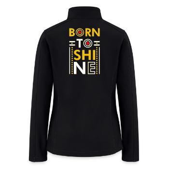 Bold Tribal Inspired Design - Women’s Soft Shell Jacket - black - Back