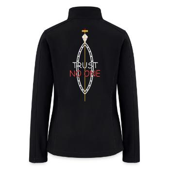 Trust No One Snake Dagger Tattoo Art - Women’s Soft Shell Jacket - black - Back