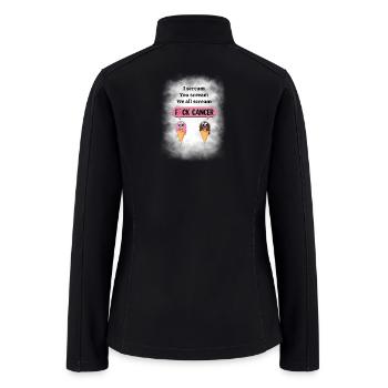 Fuck Cancer Screaming Ice Cream Cones - Women’s Soft Shell Jacket - black - Back