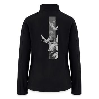 Dove Stripes Mono - Women’s Soft Shell Jacket - black - Back