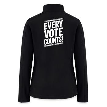 Every Vote Counts - Women’s Soft Shell Jacket - black - Back