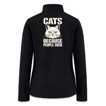 Cats Because People Suck - Women’s Soft Shell Jacket - black - Back