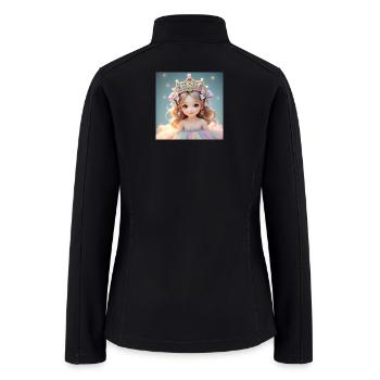 Pastel Princess Crown Doll - Women’s Soft Shell Jacket - black - Back