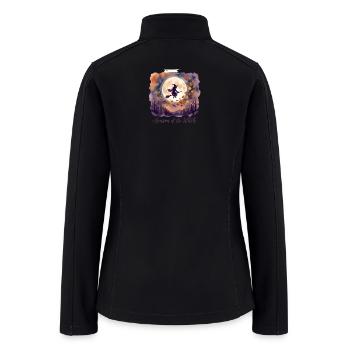 Season of the Witch Halloween Watercolor - Women’s Soft Shell Jacket - black - Back