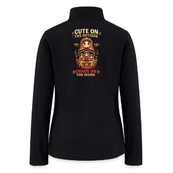 Funny Matryoshka Babushka Russian Doll Lover - Women’s Soft Shell Jacket - black - Back