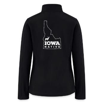 Idaho Native - Elk (white) - Women’s Soft Shell Jacket - black - Back