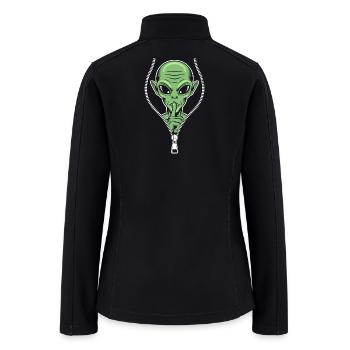 Alien Zipper Shhh Illusion - Women’s Soft Shell Jacket - black - Back