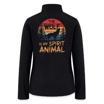 The Wolf Is My Spirit Animal Howling Wolf - Women’s Soft Shell Jacket - black - Back