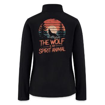 The Wolf Is My Spirit Animal Howling Wolf - Women’s Soft Shell Jacket - black - Back