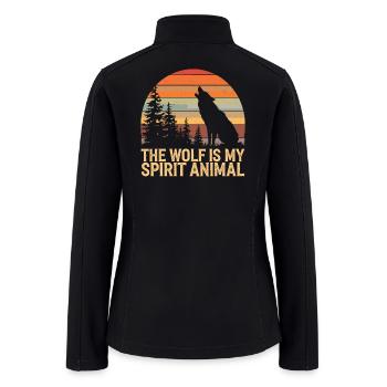 The Wolf Is My Spirit Animal Howling Wolf - Women’s Soft Shell Jacket - black - Back