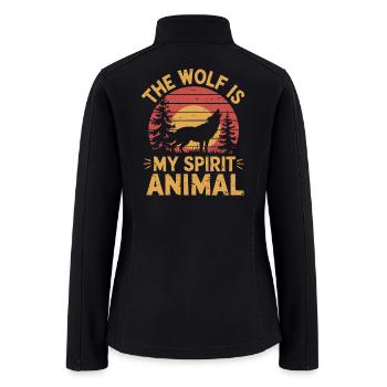 The Wolf Is My Spirit Animal Howling Wolf - Women’s Soft Shell Jacket - black - Back