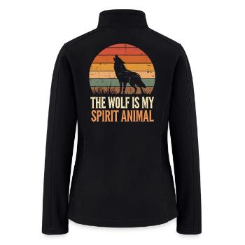 The Wolf Is My Spirit Animal Howling Wolf - Women’s Soft Shell Jacket - black - Back