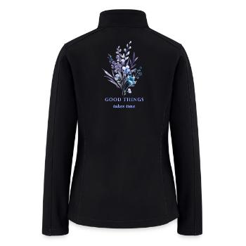 Floral AestheticT-Shirt - Women’s Soft Shell Jacket - black - Back