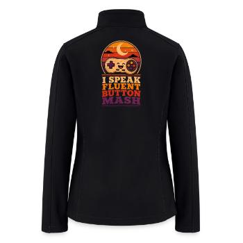 I Speak Fluent Button Mash - Women’s Soft Shell Jacket - black - Back