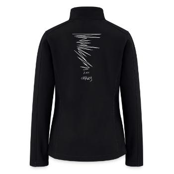 A BIT CRAZY – A Bold Design Statement, Unique - Women’s Soft Shell Jacket - black - Back