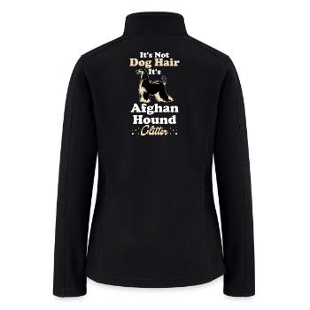 Afghan Hound Glitter Tee - Women’s Soft Shell Jacket - black - Back