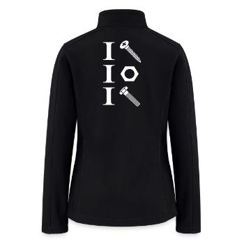 Screw Nut Bolt Mechanic Humor - Women’s Soft Shell Jacket - black - Back