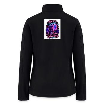 Life Is Sweeter Than Cotton Candy - Women’s Soft Shell Jacket - black - Back