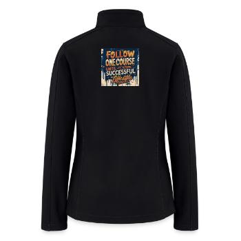 Motivational Urban Graffiti Art Tee - Women’s Soft Shell Jacket - black - Back