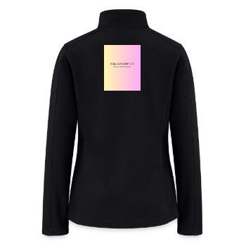 stay_consistent_Small steps Daily - Women’s Soft Shell Jacket - black - Back