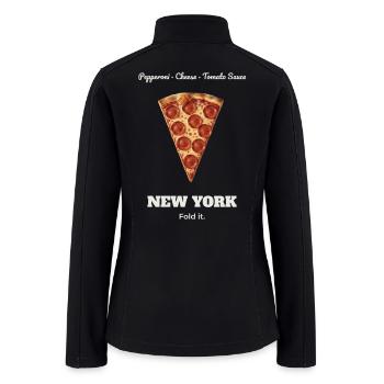New York Pizza T-Shirt – Fold It - Women’s Soft Shell Jacket - black - Back