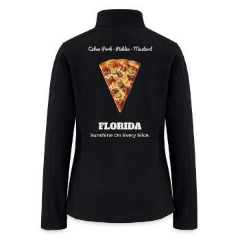 Florida Pizza T-Shirt – Sunshine On Every Slice - Women’s Soft Shell Jacket - black - Back