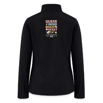 Queer Mind Bold Heart - Women’s Soft Shell Jacket - black - Back