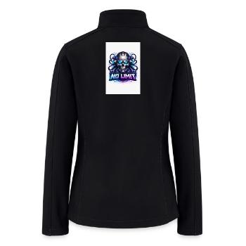 No Limit Skull Neon Headphones - Women’s Soft Shell Jacket - black - Back