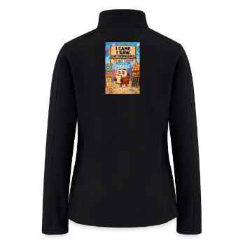 Tom Toasty At a Busy Festival - Women’s Soft Shell Jacket - black - Back