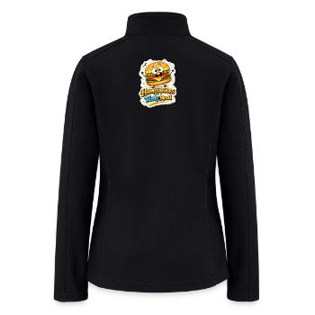 Cute Kawaii Burger Character T-Shirt Design - Women’s Soft Shell Jacket - black - Back