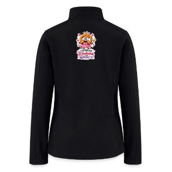 Cute Kawaii Pretzel Character T-Shirt Design - Women’s Soft Shell Jacket - black - Back