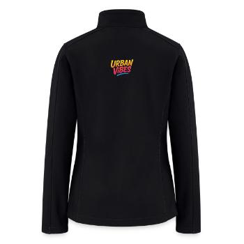 Vibrant Urban Vibes Typography Design - Women’s Soft Shell Jacket - black - Back