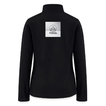 Abstract Mountain Focus Design - Women’s Soft Shell Jacket - black - Back