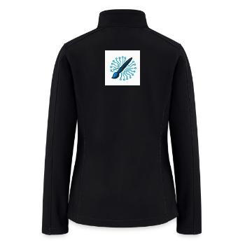 Tech-Inspired Digital Art Design - Women’s Soft Shell Jacket - black - Back