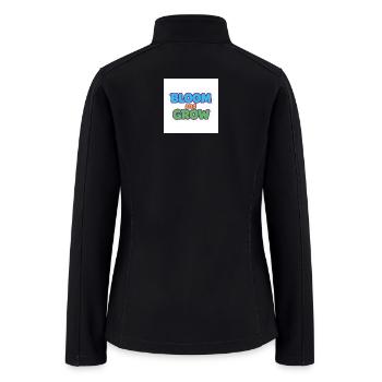 Bloom and Grow Colorful Letters - Women’s Soft Shell Jacket - black - Back