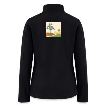 Abstract Landscape in the Sun - Women’s Soft Shell Jacket - black - Back